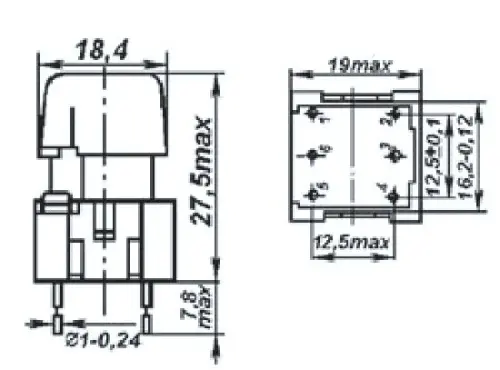ПКБ7-4 переключатель черный фото 3